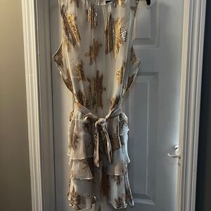 Express Rose Gold and Cream Mini Dress